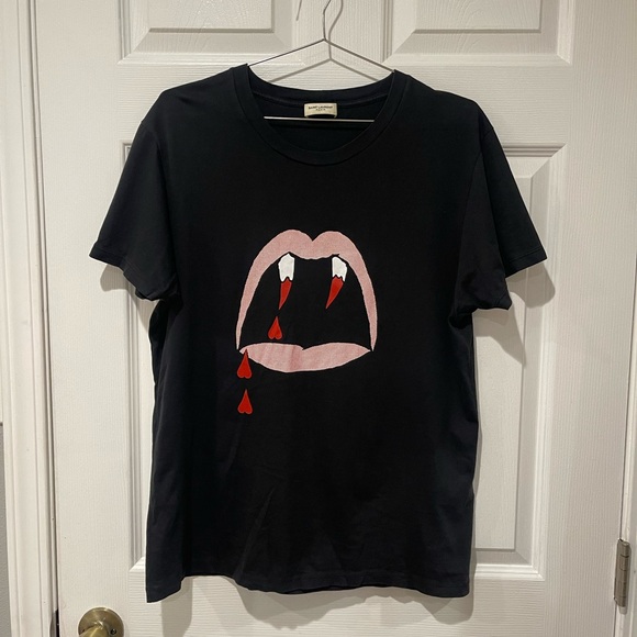 Saint Laurent Black Blood Luster Tee - Picture 5 of 5